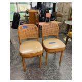 Wooden Cane Back Chairs 2