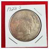 1922-S Peace 90% Silver $1 Dollar