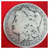1891-O New Orleans Morgan Silver $1 Dollar