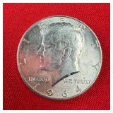 1964 Kennedy 90% Silver Half Dollar