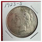 1923-S Peace 90% Silver $1 Dollar