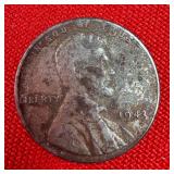 1943 WW2 Wartime Lincoln Wheat Steel Penny