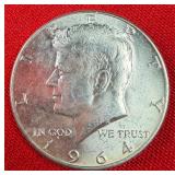 1964 Kennedy 90% Silver Half Dollar