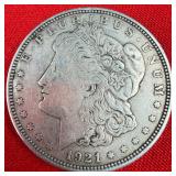 1921-D Delaware Morgan Silver $1 Dollar
