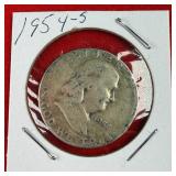 1954-S Franklin 90% Silver Half Dollar