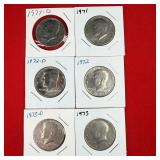 1971-D&P 1972-D&P 1973-D&P Kennedy Half Dollars