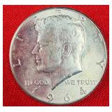 1964 Kennedy 90% Silver Half Dollar