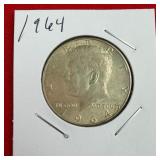 1964 Kennedy 90% Silver Half Dollar