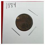 1884 Indian Head One Cent Penny