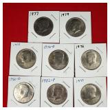 8 - Kennedy Half Dollars