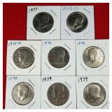8 - Kennedy Half Dollars