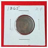 1865 2 Cent Shield Piece