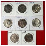 8 - Kennedy Half Dollars