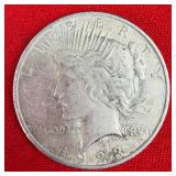 1923 Peace 90% Silver $1 Dollar