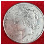 1925 Peace 90% Silver $1 Dollar