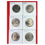 1971-D&P 1976-D&P 1977-D&P Kennedy Half Dollars