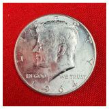 1964 Kennedy 90% Silver Half Dollar
