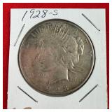 1928-S Peace 90% Silver $1 Dollar