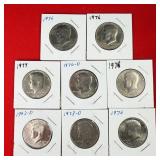 8 - Kennedy Half Dollars