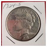 1924-S Peace 90% Silver $1 Dollar