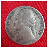 1943 Wartime 35% Silver Jefferson Nickel