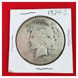 1924-S San Francisco Peace 90% Silver $1 Dollar