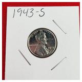 1943-S WW2 Wartime Steel Lincoln Wheat Penny