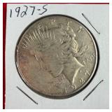1927-S Peace 90% Silver $1 Dollar