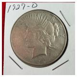 1927-D Peace 90% Silver $1 Dollar