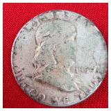 1954 Franklin 90% Silver Half Dollar