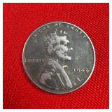 1943 WW2 Wartime Lincoln Wheat Steel Penny