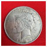 1923 Peace 90% Silver $1 Dollar