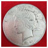 1923 Peace 90% Silver Dollar