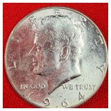 1964 Kennedy 90% Silver Half Dollar