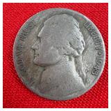 1943 Wartime 35% Silver Jefferson Nickel