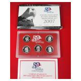 2007 U.S. Mint Quarters Silver Proof Set