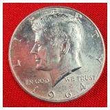 1964 Kennedy 90% Silver Half Dollar