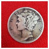 1942 Mercury 90% Silver Dime