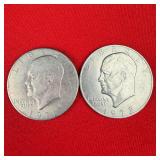 1971 & 1972 Ike $1 Dollar Coins