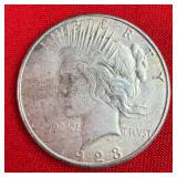 1923 Peace 90% Silver $1 Dollar