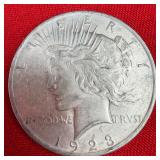 1923 Peace 90% Silver $1 Dollar