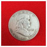 1951 Franklin 90% Silver Half Dollar