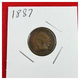 1887 Indian Head One Cent Penny