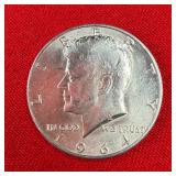 1964 Kennedy 90% Silver Half Dollar