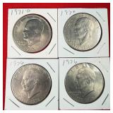 1971-D&P 1976-D&P Ike $1 Dollars Sets