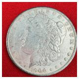 1900 Morgan 90% Silver Dollar Coin