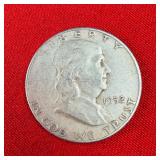 1952 Franklin 90% Silver Half Dollar