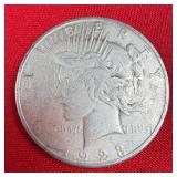 1923 Peace 90% Silver $1 Dollar