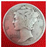 1941 Mercury 90% Silver Dime