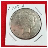 1927-S Peace 90% Silver $1 Dollar